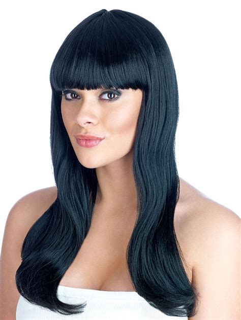 long black fringe wig